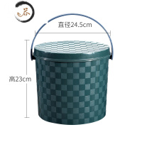 HAOYANGDAO小号水桶家用洗澡洗车钓鱼桶凳收纳凳子加厚多功能带盖塑料 藏青色[10L小号]