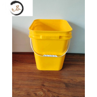 HAOYANGDAO2020kg正方形塑料包装家用水桶涂料乳胶漆狗粮桶胶水桶带盖加厚 20升20公斤正方形黄色无盖