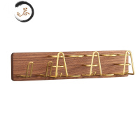 HAOYANGDAO实木电动牙刷杯架壁挂吹风机置物架牙杯漱口杯收纳架子免打孔 [三人]吹风机+牙刷杯架牙刷架