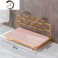 HAOYANGDAO北欧轻奢浴室电动牙刷架置物架摆台式酒店收纳架免打孔洗手台架子 粉红硅藻泥托盘+置物架