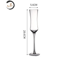 HAOYANGDAO玻璃水晶香槟杯高脚杯酒吧个性马天尼杯欧式ins网红鸡尾酒杯 D款小蛮腰香槟杯
