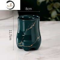 HAOYANGDAO牙刷架免打孔卫生间浴室洗漱台置物架放置架电动牙膏架收纳插筒 墨绿可乐架