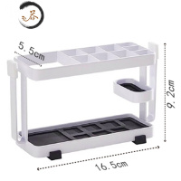 HAOYANGDAOYAMAZAKI山崎实业浴室台面海绵毛刷清洁用品牙刷抹布收纳架 白色 牙刷架