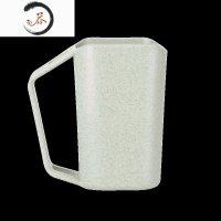 HAOYANGDAO小麦秸秆杯漱口杯家用防垢洗漱水杯牙缸刷牙杯子情侣套装简约学生 绿色(方350mL)洗漱杯