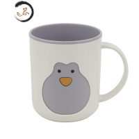 HAOYANGDAO儿童卡通刷牙杯加厚双层塑料杯家用学生牙刷杯喝水杯成人洗漱牙缸 白色 (单个装)洗漱杯