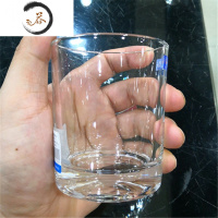 HAOYANGDAO牙刷杯透明漱口杯客栈宾馆酒店玻璃水杯加厚耐热民宿杯洗漱刷牙杯 圆矮 口7.2*8.4cm 22洗漱杯