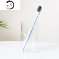 HAOYANGDAO漱口杯ins小清新玻璃杯可爱少女心 简约北欧刷牙洗漱杯带托盘 荷包蛋杯(不含牙刷)