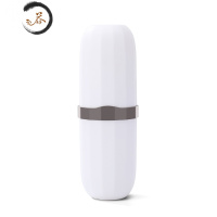 HAOYANGDAO旅行牙刷盒刷牙洗漱口杯便携式牙刷座套装创意牙刷盒牙具带盖桶 白色-带分格洗漱杯