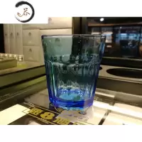 HAOYANGDAO酒店客栈漱口杯 民宿刷牙杯玻璃彩色漱口杯宾馆客房洗漱杯 水杯 D款直布罗陀-天蓝色