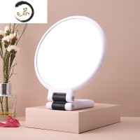 HAOYANGDAO化妆镜双面小镜子学生桌面台式放大镜挂式便携随身手持美容折叠镜 反面2倍镜[白]便携式用镜