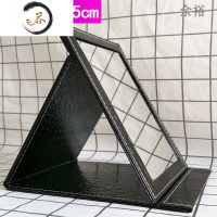 HAOYANGDAO折叠化妆镜大号台式梳妆镜高清便携小镜子书桌宿舍客厅随身镜子女 [黑鄂大号包边款]折叠化妆镜便携式用镜