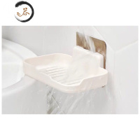 HAOYANGDAO免打孔肥皂架卫生间厕所香皂盒肥皂盒沥水皂网架卫浴家庭置物用具 白色2个装(abs材料)