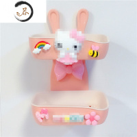 HAOYANGDAO卡通可爱双层肥皂盒免打孔壁挂式沥水香皂盒家用卫生间宿舍肥皂架 双层裙子猫咪款