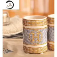 HAOYANGDAO情侣洗漱套装浴室陶瓷牙架漱口杯牙具刷牙杯欧式卫浴五件套六件套 单杯浴室用品套件