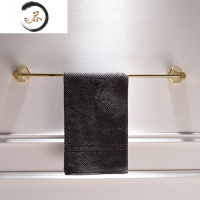 HAOYANGDAO金色全铜欧式毛巾架卫生间浴室五金厕所置物架浴巾架打孔挂件套装 金色单杆浴室用品套件