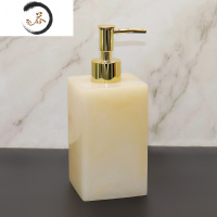 HAOYANGDAO欧式样板房卫浴洗漱用品套件浴室摆件酒店洗手液瓶纸巾盒托盘套装 金色 500ml仿玉无字瓶浴室用品套件