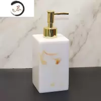 HAOYANGDAO欧式样板房卫浴洗漱用品套件浴室摆件酒店洗手液瓶纸巾盒托盘套装 米白色 500ml黄仿无字浴室用品套件