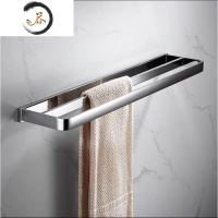 HAOYANGDAO浴巾架实心全铜毛巾架卫生间置物架壁挂式浴室五金件套装 双杆[全铜实心 质保30年]浴室用品套件