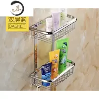 HAOYANGDAOT0T0卫浴全铜毛巾架套装浴室双层置物架壁挂毛巾杆卫生间浴巾架 双层方架浴室用品套件