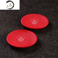 HAOYANGDAO磨砂红色陶瓷香皂盒结婚陪嫁伴手礼肥皂碟香皂盒中式婚庆皂托一对 磨砂皂盒1对(普通包装)