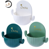 HAOYANGDAO仙人掌香皂盒免打孔壁挂式沥水创意家用收纳卡通肥皂盒置物架 仙人掌皂架[墨绿+淡绿+白色]