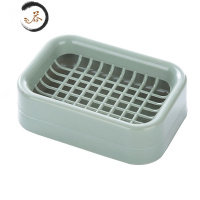 HAOYANGDAO家用浴室双层沥水肥皂盒卫生间手工皂架香皂盒北欧皂盒皂托 3#北欧绿