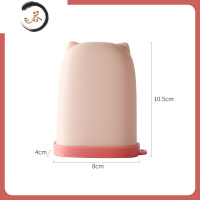 HAOYANGDAO便携香皂盒家用卫生间硅胶带盖置物盒子创意个性旅行肥皂盒 樱花粉