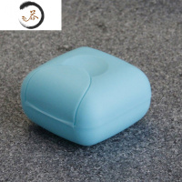 HAOYANGDAO手工旅行大小号香皂盒迷你沥水便携密封带盖锁扣防水肥皂盒子 L63-蓝色小号