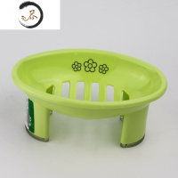 HAOYANGDAO浴室大号沥水肥皂盒防滑欧式高脚皂盒创意无盖简约家用椭圆香皂盒 绿色多彩高脚