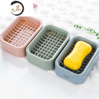 HAOYANGDAO2个沥水肥皂香皂盒 不锈钢浴室用简约时尚电镀肥皂盒沥水香皂架盒 3个双层沥水皂盒 随机颜色