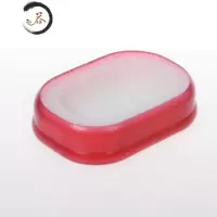 HAOYANGDAO创意家居用品时尚生活肥皂托沥水浴室盘架海绵垫香皂盒手工皂盒 红色