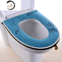 HAOYANGDAO亚麻马桶垫坐垫夏季家用防水坐便器垫子加大通用可水洗拉链坐便套