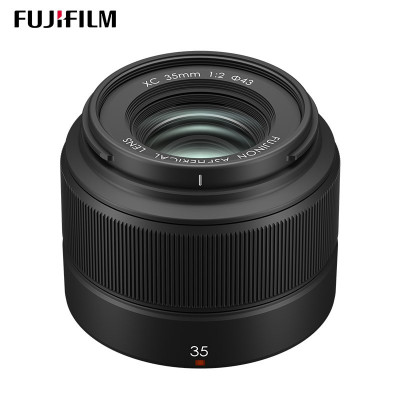 富士(FUJIFILM) XC 35mm F2 无反微单相机定焦镜头(人像、街拍、建筑、风景) 黑色 官方标配