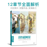 色彩风景水粉画临摹书籍写生联考艺考对应照片杭州国美精湛范画入教程画册范本 杨建飞主编