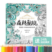 [赠24色彩铅]森林秘境填涂色书籍成人魔法奇幻我爱的蜜密密神秘花园秘解减压图鸦手绘本画画册时间旅程一册线装儿童正版6 1