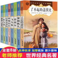 世界名著全套8册 了不起的盖茨比 傲慢与偏见 红与黑原版原著巴黎圣母院 雾都孤儿正版呼啸山庄 飞鸟集茶花女书籍书