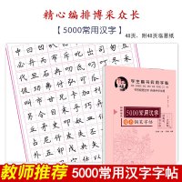 中小学生钢笔楷书成人练字帖5000常用汉字字帖正楷硬笔临摹儿童字帖青少年男女楷书速成字帖字帖女生字体漂亮字帖 练字 大学