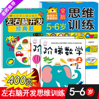 学前启蒙益智共4册 幼儿园中班教材读物 5-6岁宝宝智力开发图书 阶梯数学逻辑语言思维训练儿童左右脑全脑开发早教益智游戏