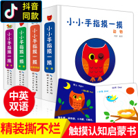 全4册小小手指摸一摸翻翻书绘本两三岁宝宝书籍0-1-2-3周岁立体书一岁半 洞洞书 婴儿 早教 益智启蒙儿童触摸书3d婴