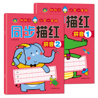 幼小衔接拼音教材全套2册 拼音拼读拼写训练卡片描红本幼儿园中班大班练习册练习题学前基础 aoe儿童书跟我学声母韵母整体音
