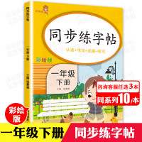 [3本30元]小学同步练字帖一年级下册写字课课练 部编人教版语文生字描红拓展 注音彩绘版 认读书写+拓展听写铅笔硬笔楷书