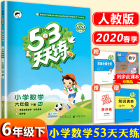 53天天练六年级数学下册 辅导资料 2020人教版 小学数学书课本同步训练试卷测试卷练习册一课一练 练题册习题库思维训练