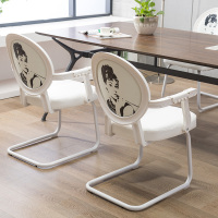 杞沐欧式电脑椅家用会议办公椅升降转椅职员现代简约座椅网布弓形椅子