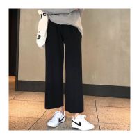 西装裤女九分裤秋冬ins休闲运动裤子韩版学生宽松直筒阔腿裤装
