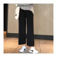 西装裤女九分裤秋冬ins休闲运动裤子韩版学生宽松直筒阔腿裤装