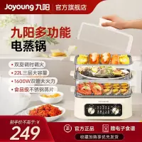 九阳(Joyoung)电蒸锅22L三层大容量 家用多功能电蒸箱蒸汽锅 全透明视窗不锈钢蒸片 DZ220HG-GZ536