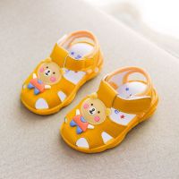 珍妮羊夏季1-2-3岁学步鞋婴儿鞋男宝宝凉鞋 幼童鞋女宝宝鞋沙滩鞋叫叫鞋