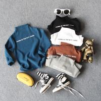 珍妮羊童装女童春秋新款半高领打底衫男宝女宝棉质长袖恤中童潮上衣