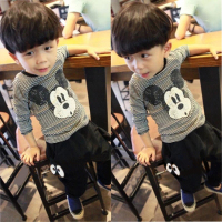 珍妮羊童装男童春款长袖T恤中大童圆领上衣男孩春季打底衫儿童新款体恤