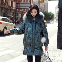 进口羊皮毛一体外套女中长款廓形羽绒服皮草大衣2019冬季新款